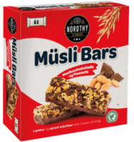 Nordthy Müsli Bars Peanuts &  Mælkechokolade 6-Pack
