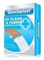 Plåster Mix Clear & Fabric Questaplast 40-pack
