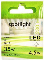 Spotlight LED Dimbar GU10 4,5W = 35w 230 lumen